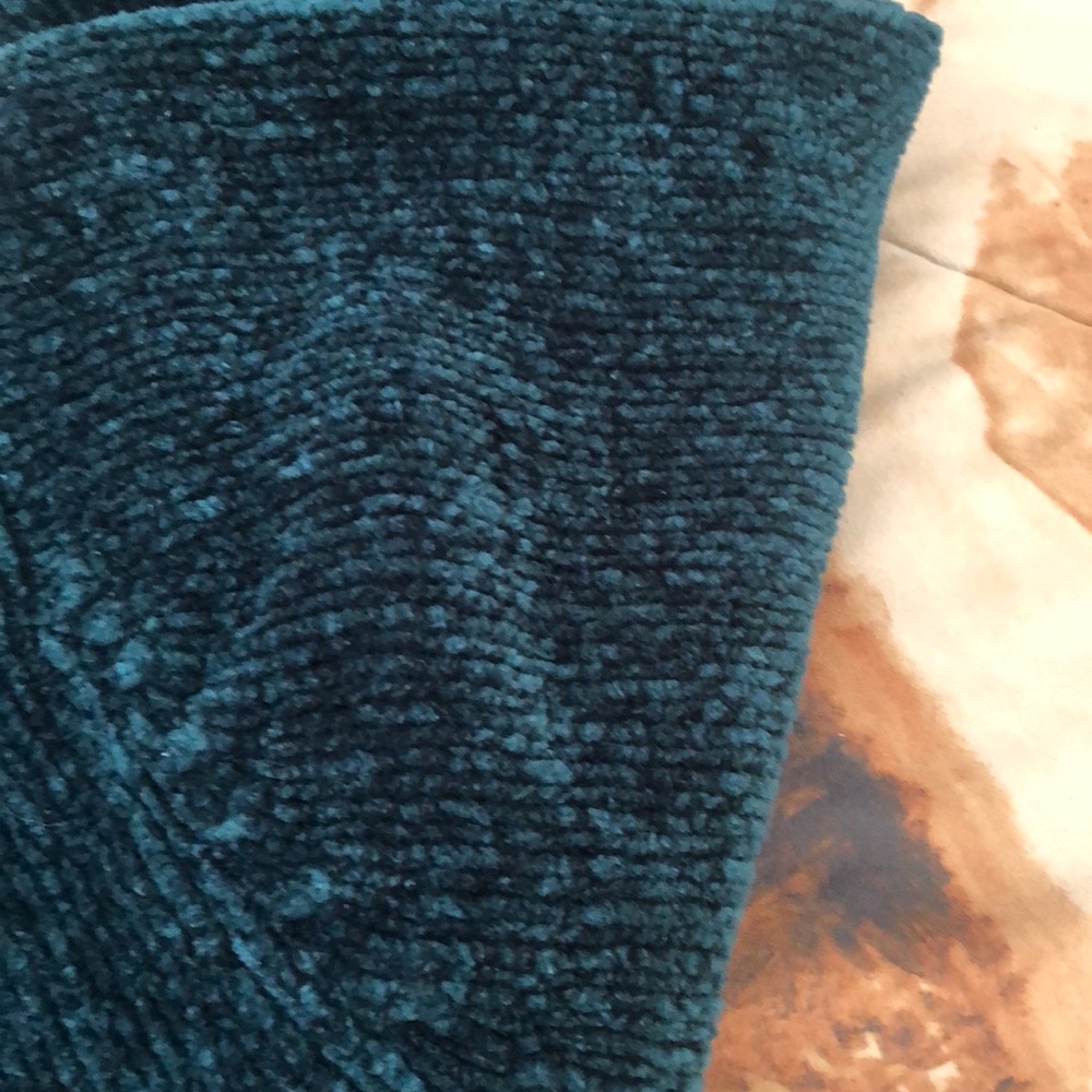 crewneck Green emerald velour Sweater pullover